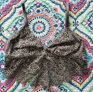 Aerie Triangle Longline Lace Bralette